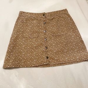 Size 12 Urban Outfitters Kimchi Blue Tan Floral Mini Skirt